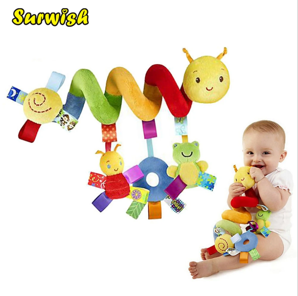 Infant Babyplay Activity Spiral Bed & Stroller Toy With BB Device Hanging Crib Rattle Baby Kids Toys Juguetes