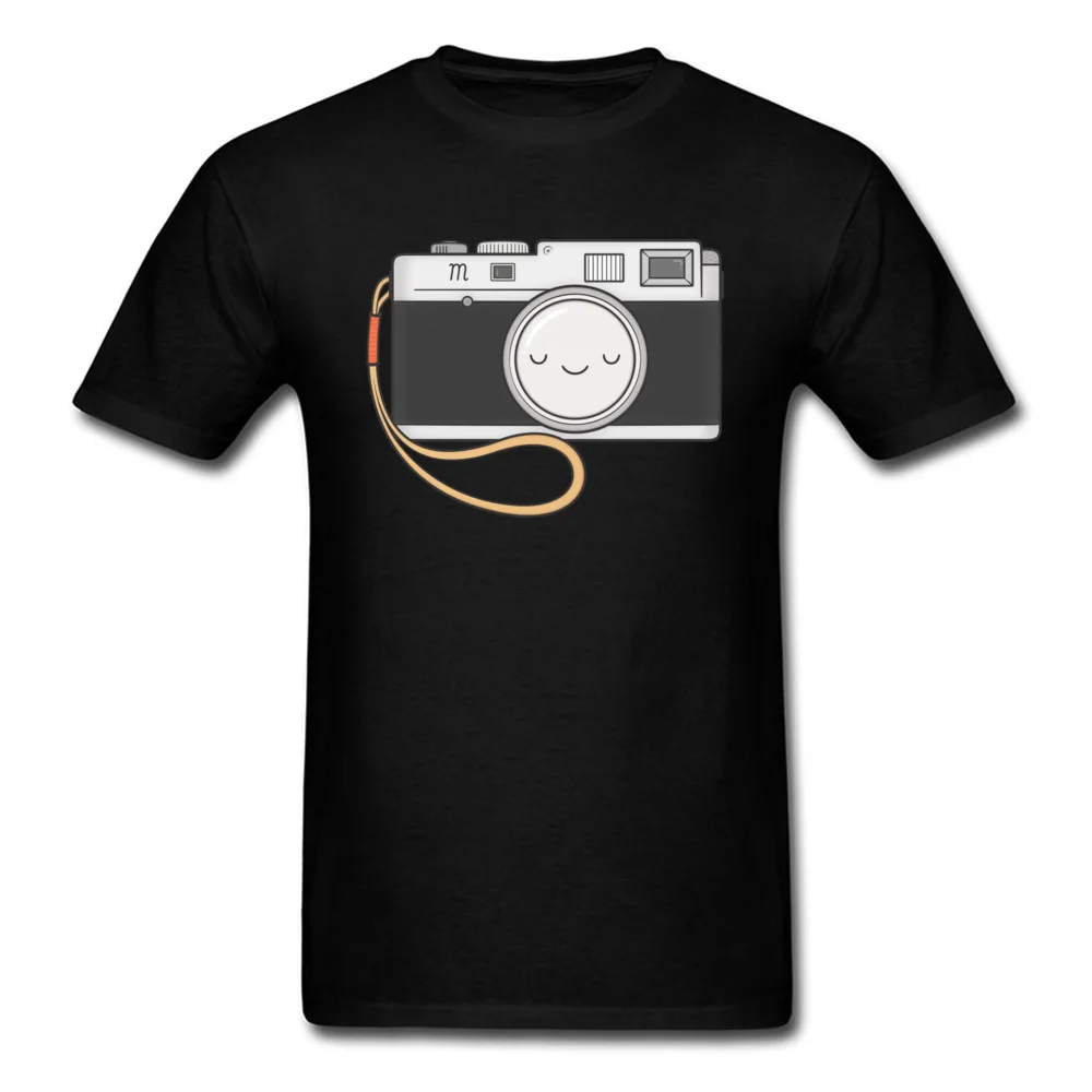 High Quality Men T Shirt Camera Fitness Tight T-shirts Pure Cotton Short Sleeve Normal Tshirts O Neck Wholesale Camera black