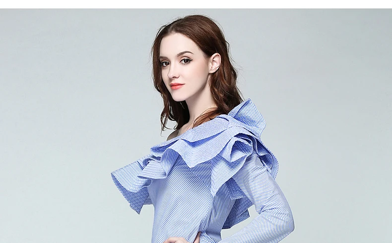  Long Sleeve Blusas Sexy Strapless  (11)