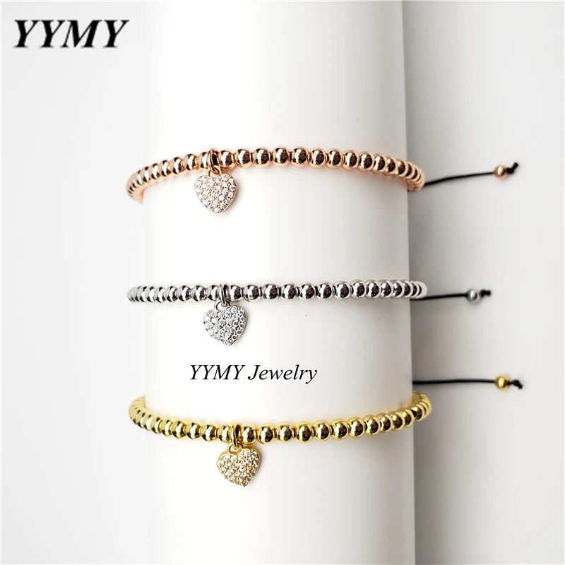 2018 Новый Micro Pave CZ Прекрасный браслет кулон сердце веревки бусы Красота Coloful