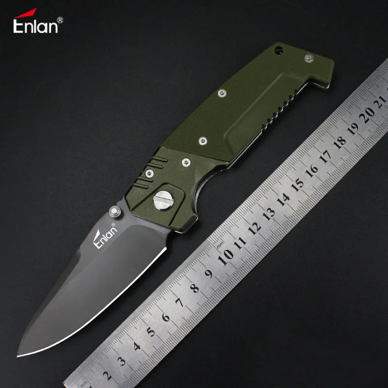 Складной нож ENLAN EW075 8Cr13Mov G10 с ручкой карманный тактический для кемпинга выживания