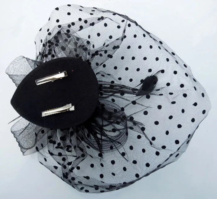 Черные женские свадебные головные уборы и вуалетки, головной убор, женские вуали в горошек с сеткой Lssuing, свадебные аксессуары