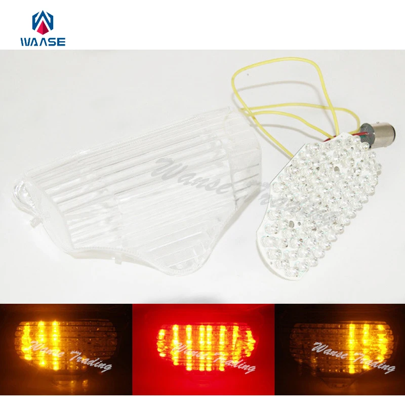 

waase Tail Brake Turn Signals Led Light Clear For 2003 2004 2005 2006 2007 2008-2010 YAMAHA Fazer FZ6 FZ-6 FZ6N FZ6S FZ 6N 6S S2