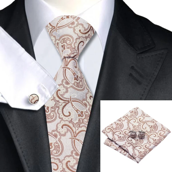 Silk Jacquard Tie 2016 Fashion Gray Novelty Tie Hanky Cufflink Set Ties