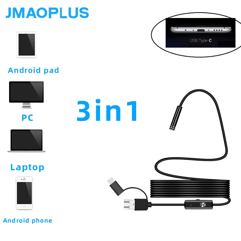 

720P Endoscope 8mm Android Camera Endoscope 10m Camera Mini Usb Micro Usb Camera For Windows & Macbook PC Endoscope Android