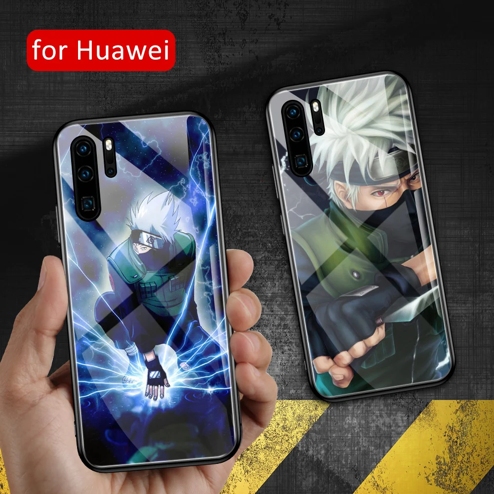 Стеклянный чехол для Huawei P20 pro задняя крышка kakashi lite naruto P9 P10 Plus P30 Pro | Мобильные