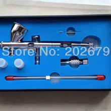 Спрей двойного действия для ногтей аэрограф набор пистолет краска Регулируемая 0,2 мм Насадка с 0,3 мм 0,5 мм Насадка