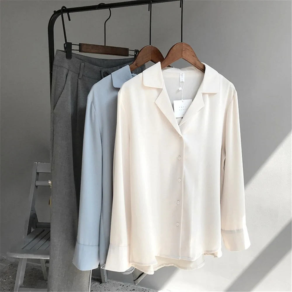High Quality Blouse Ladies Chiffon Office Career Shirts Tops 2018 Fashion Long Sleeve Blouses Femme Blusa Formal Office Blouse (10)