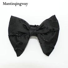 Mantieqingway Мода Большой Bowties для Для женщин мужские жениха Свадебные галстук-бабочку полиэстер Боути Gravatas тонкий черный галстук шеи галстуки
