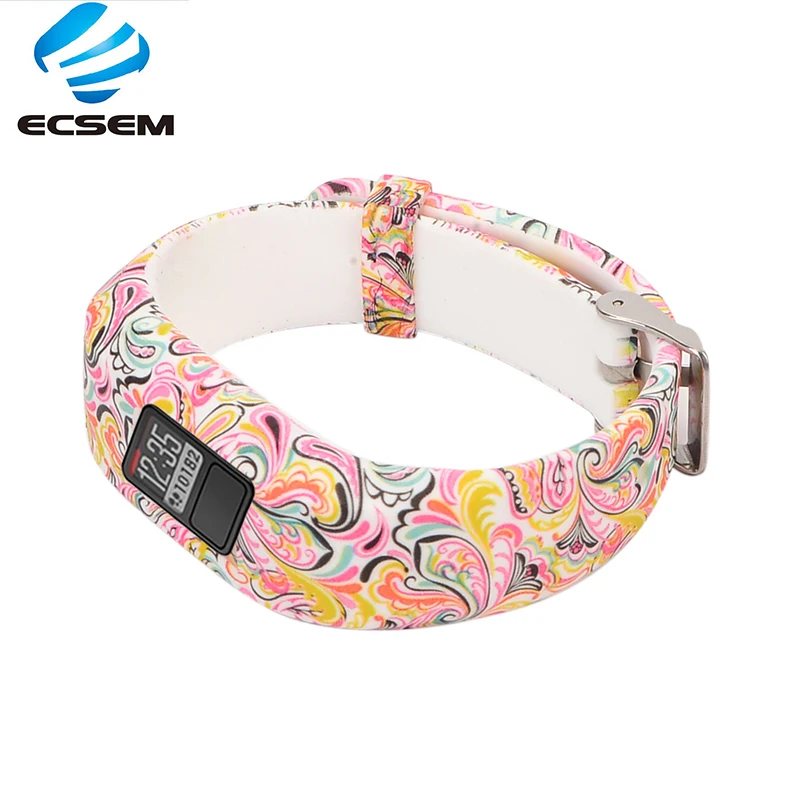 

ECSEM Silicone Watch Band For Garmin Vivofit Jr Cartoon Kids Strap with Adjustable Buckler Replacement multiple style strap