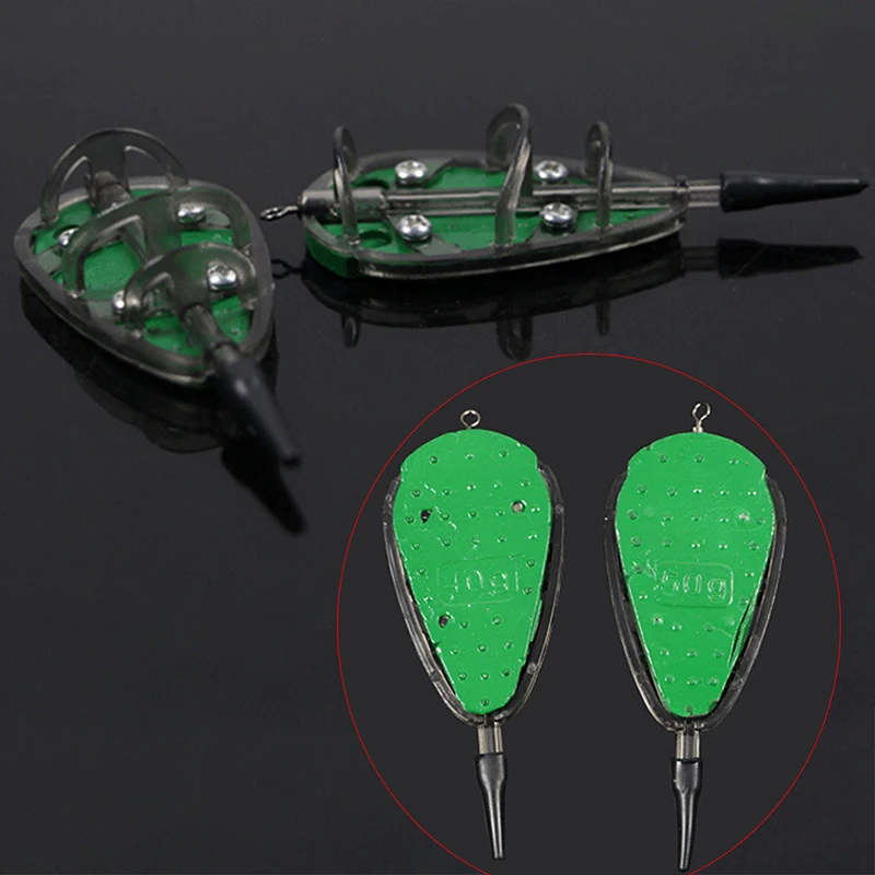 

20g-100g Fishing Feeder With Mould Carp Lead Sinker Method Bait Lure Accessories