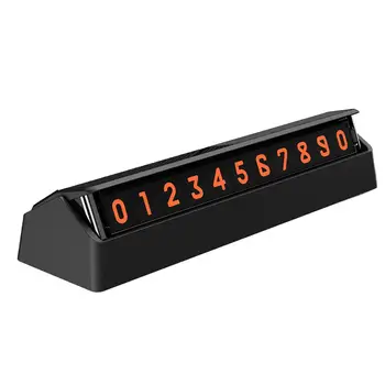 

Stylish Cross Auto Car Temporary Stop Sign Phone Number Easy to Install Parking Card Plate