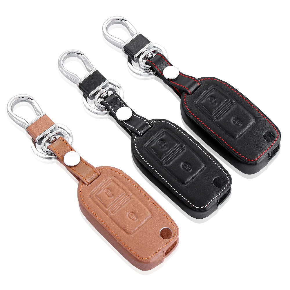 

Car styling , leather cover wallet key remote case 2 Button For VW Amarok Polo Golf MK4 Bora UP Jetta Skoda Seat Altea Alhambra