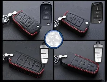 

1pc Auto Key Packs Men's Key Case Real Leather Key Bags for Volkswagen Magotan Lavida Jetta Tiguan Bora Polo CC Lamando