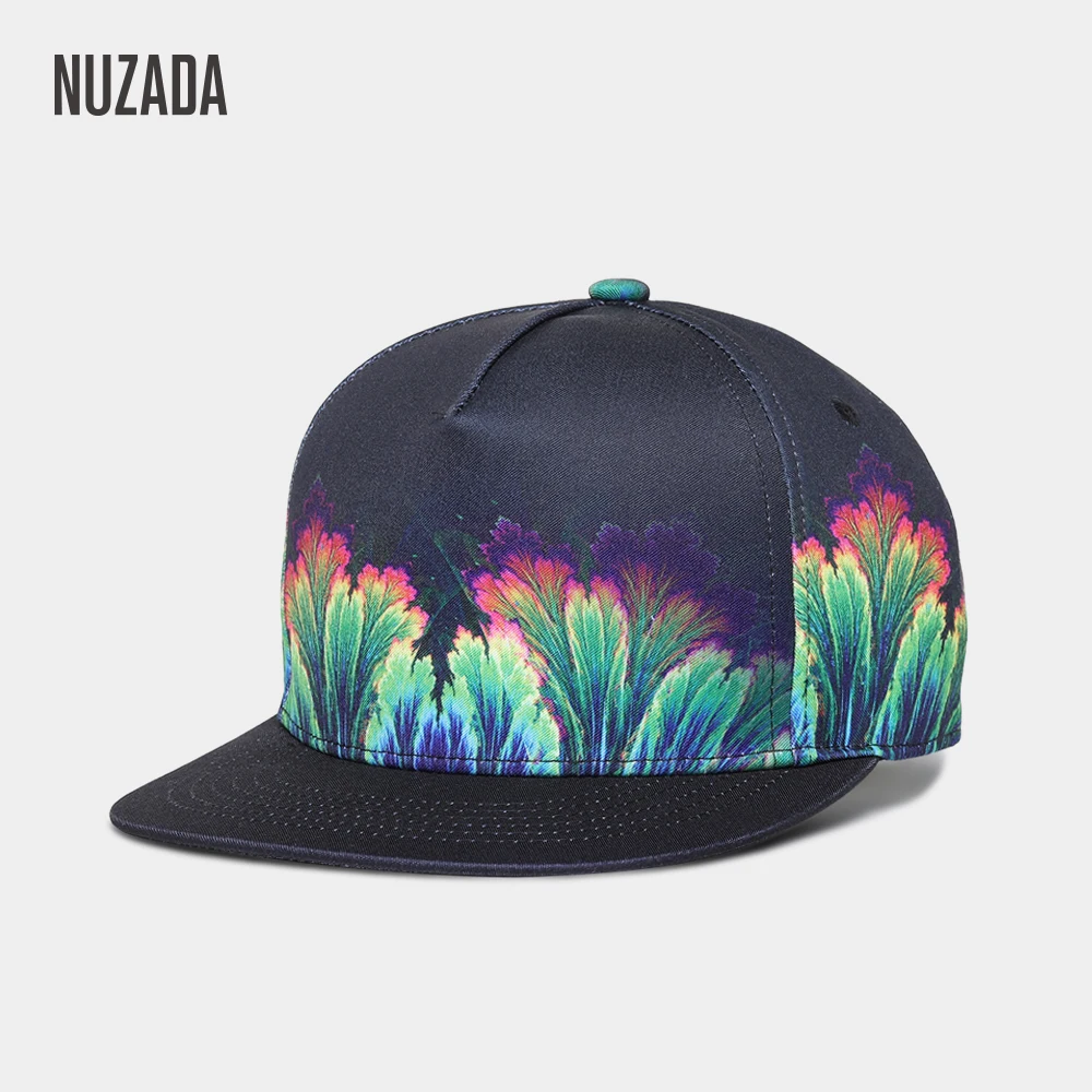 

NUZADA Chinese Style Women Men Hip Hop Cap Printing Color Spring Summer Autumn