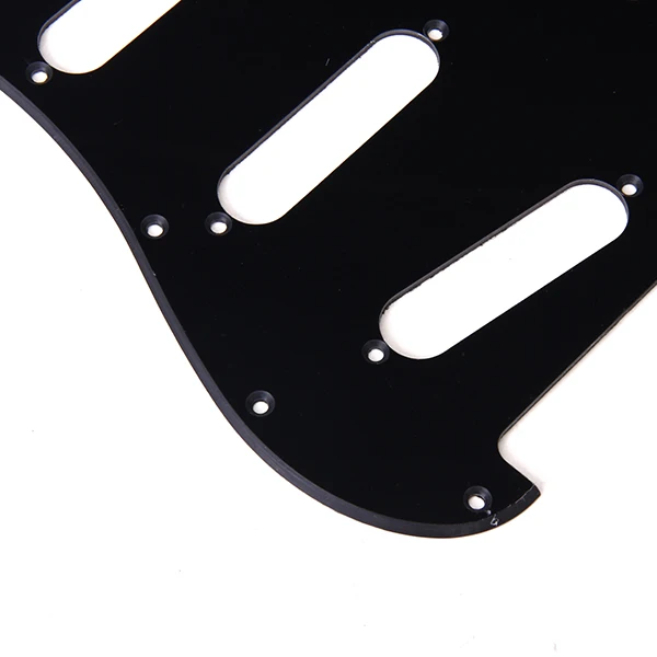 Pickguard 11 Hole Screw Holes 3 Single-coil 1 Ply Black For Fender Strat Guitar