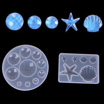 

Stars Drop Round Beads Resin Molds UV Resin Jewelry Liquid Silicone Mold For DIY Pendant Jewelry Making Molds