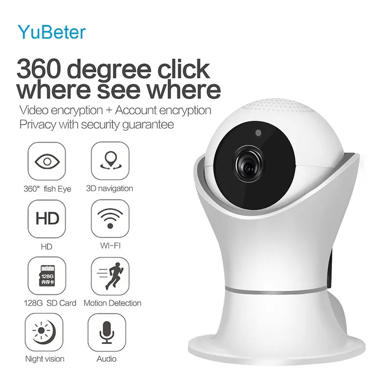 

YuBeter 2MP Wireless Wifi Camera Home Security IP Camera Surveillance CCTV Office Indoor Two Way Audio Night Vision Baby Monitor