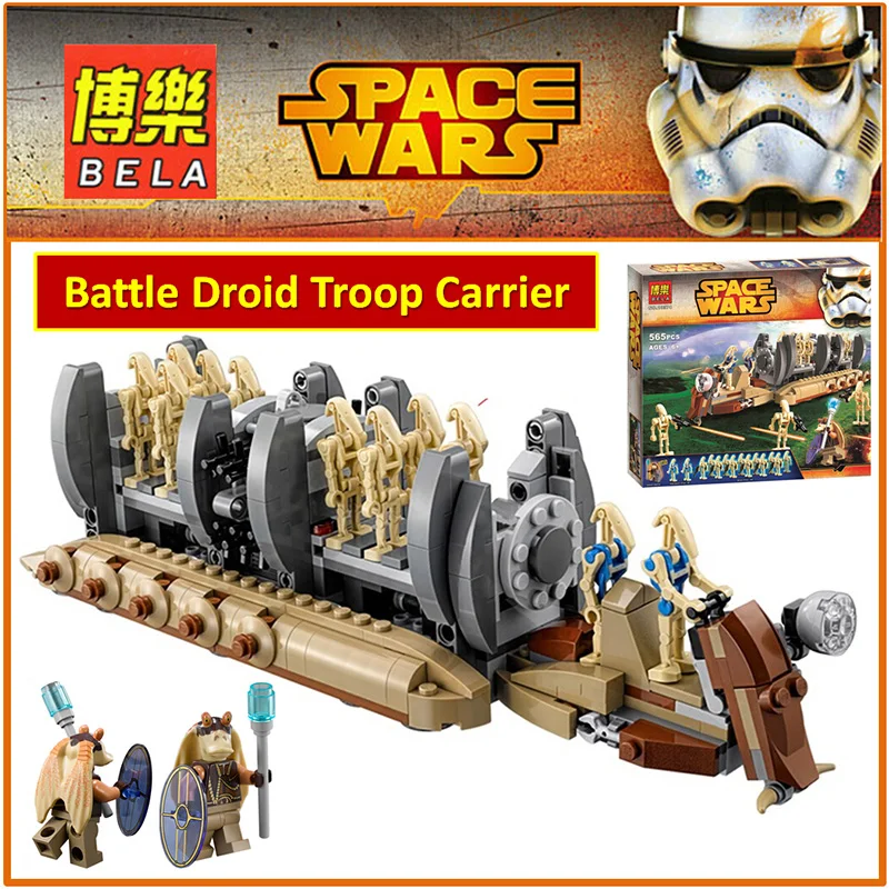 

BELA Building Block 10374 Compatible Space Wars Figures Battle Droid Troop Carrier 75086 Model Educational Toy Children