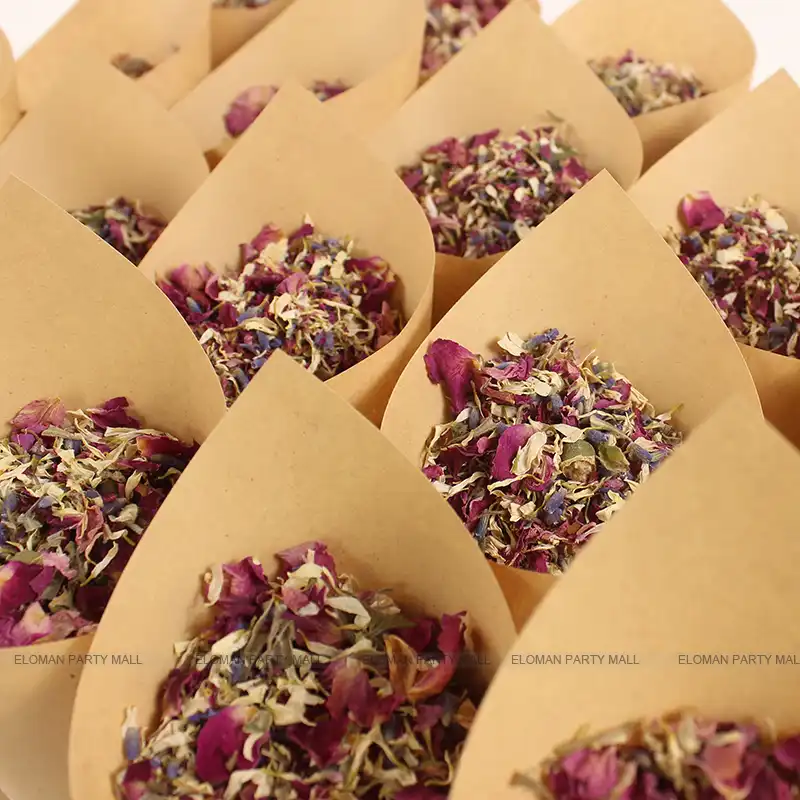 100 natural wedding confetti ELOMAN dried flower petals pop wedding