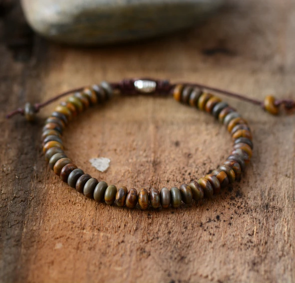 Men Bracelet Disc Shape Stone Friendship Bracelets Handmade Mens Men Bracelet Disc Shape Stone Friendship Bracelets Handmade Mens Beads Punk S Jewelry Dropship