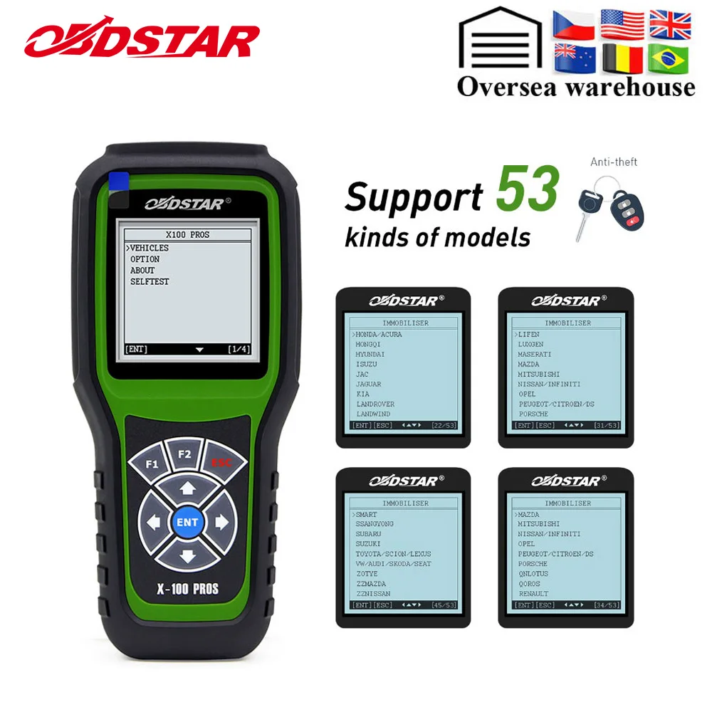 Горячая Распродажа OBDSTAR X100 PROS C + D E модель ключевой программист с EEprom адаптер