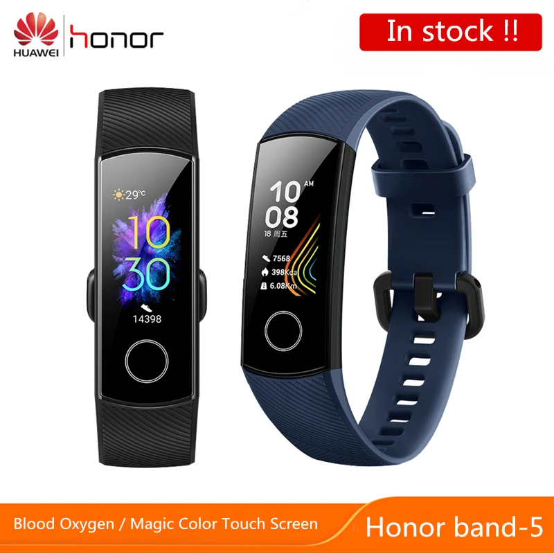 

Huawei Honor Band 5 Smart Wristband Blood Oxygen AMOLED Screen Heart Rate Fitness tracker Bracelet swimming sport smartwatch