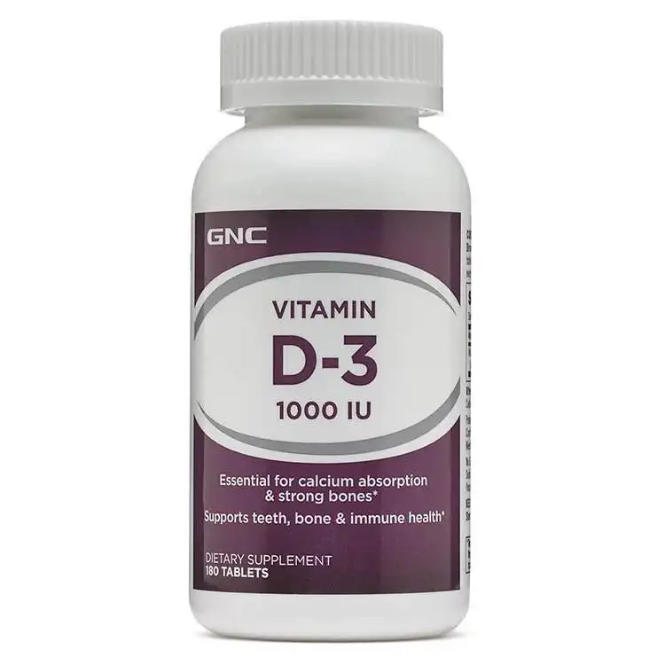 Импорт из США GNC витамин D3 5000IU 180 таблеток 1 бутылка способствующая поглощению
