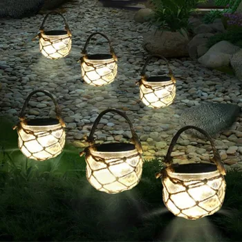 

Thrisdar 3PCS Jar Solar Garden Fairy Light Retro Outdoor Hanging Lanterns Ball Light For Garden Yard Pathway Umbrella Tree