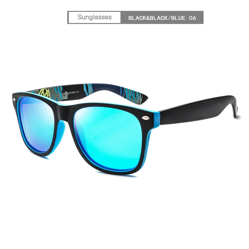 MUZZ высококачественные солнцезащитные очки с шипами, мужские камуфляжные оправы, очки, стиль, поляризованный отражающий покрытие, квадратные мужские прямоугольные очки UV400 - Цвет линз: C1