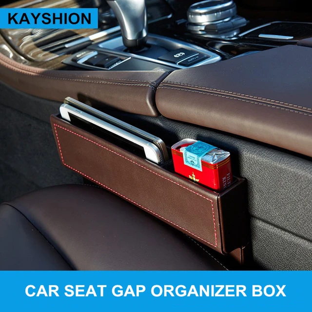 Leather Car Seat Gap Filler Pockets Car Seat Crevice Organize Auto Seats  Leak Stop Pad Phone Cards Cups Holder Storage Organizer - Stowing Tidying -  AliExpress