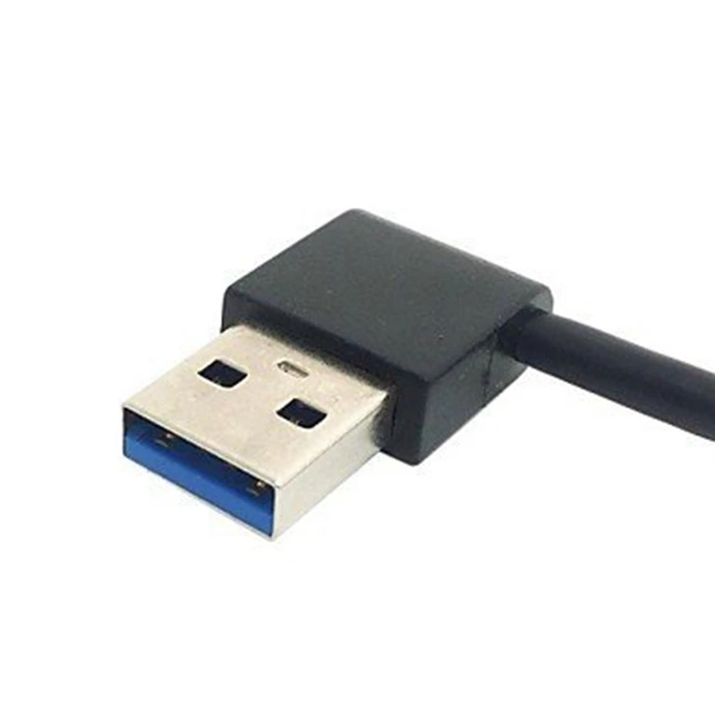 USB 3,0 type A папа 90 градусов влево под углом вправо угловой удлинитель прямое соединение 0,5 м 1,5 фута