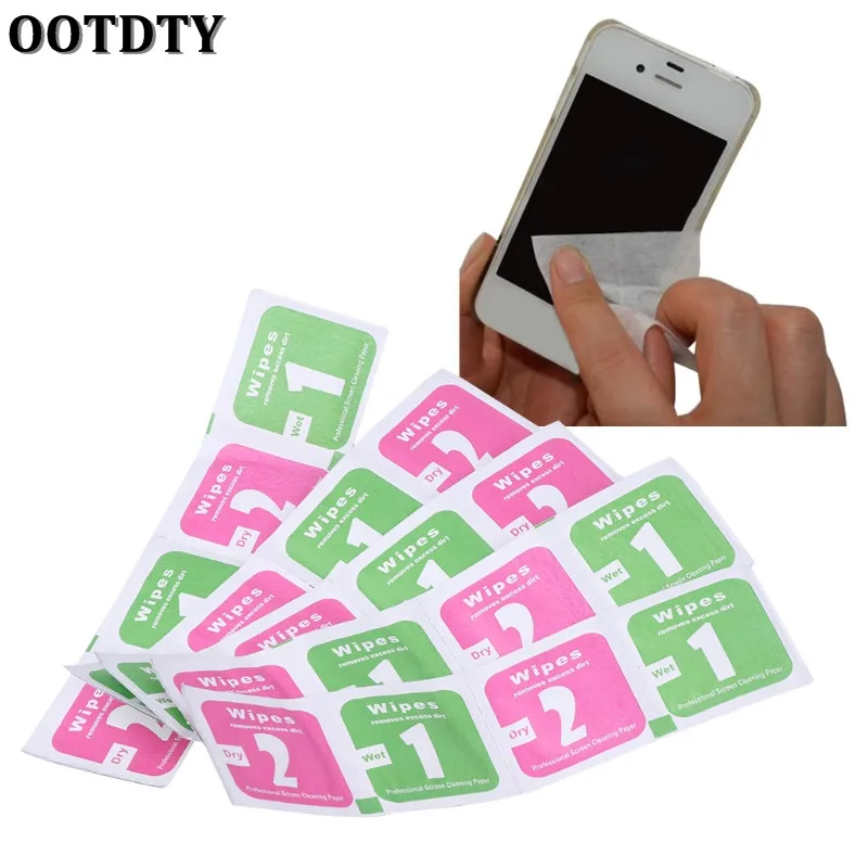 

OOTDTY 10Pcs/Lot Camera Lens Cleaning Cloth LCD Screens Dust Removal Wet Dry Wipe Paper