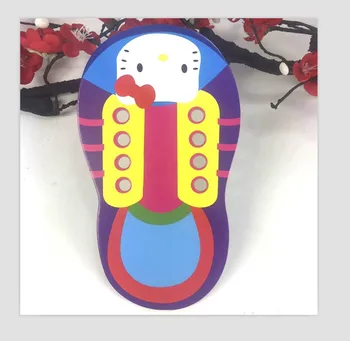 

10 PCs children cardboard drawing shoes / kids child practice lacing shoes/ baby early learning educational toys