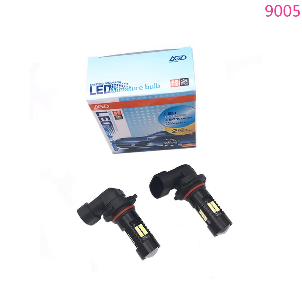 

2Pcs 9005 HB3 Auto 6000K White LED Bulb High Bright Fog Lights DRL Driving Daytime Running Light Lamp 1250LM 12V - 24V