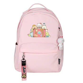 

Sumikko Gurashi Women Pink Back Pack kawaii Travel Bagpack Ice cream Cat School Bags Pink BookBag Cartoon Small Backpack Rugtas