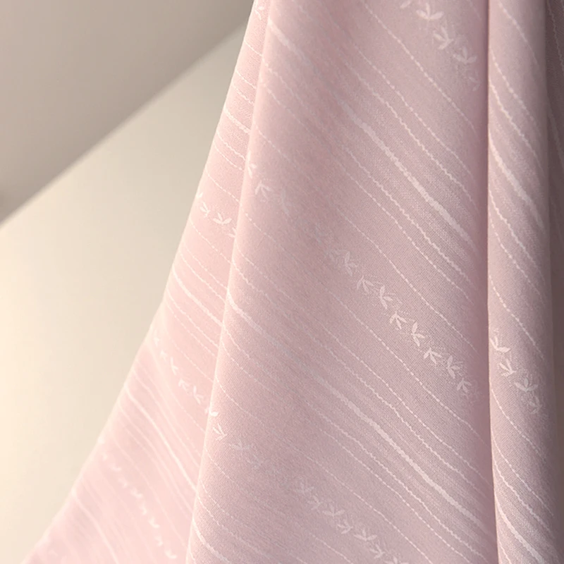 

Shallow Bare Pink Leaf Striped Linen Fabric Originally Made for Dress, Long Skirt Chinese Garment Fabrics