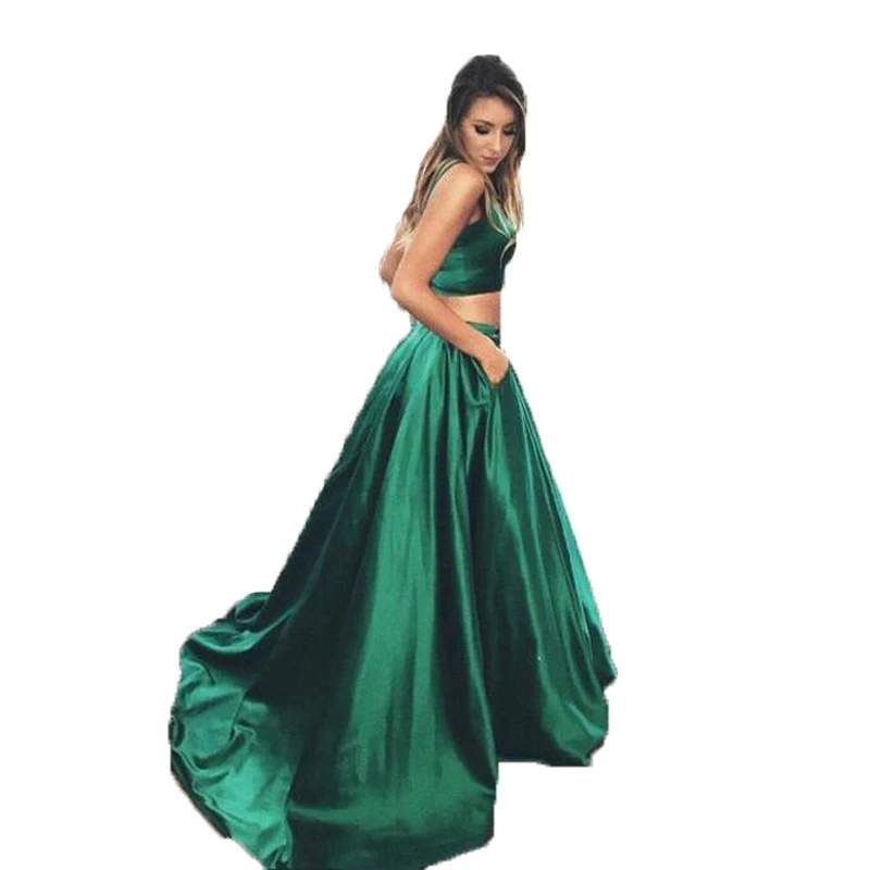 

Emerald Green Long Skirts Womens Floor Length Solid Satin High Waist Elegant Maxi Skirt Pleated Skirt Faldas Saias Plus Size