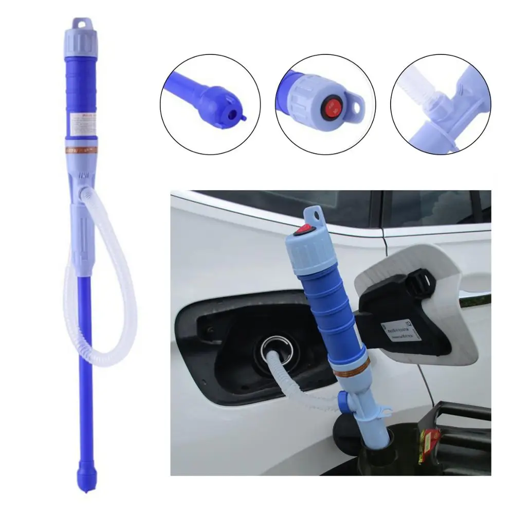

Handheld Pump Battery Operated Liquid Transfer Water Gas Tools Petrol Fuel Portable Car Siphon Hose Outdoor Car Auto Vehicle