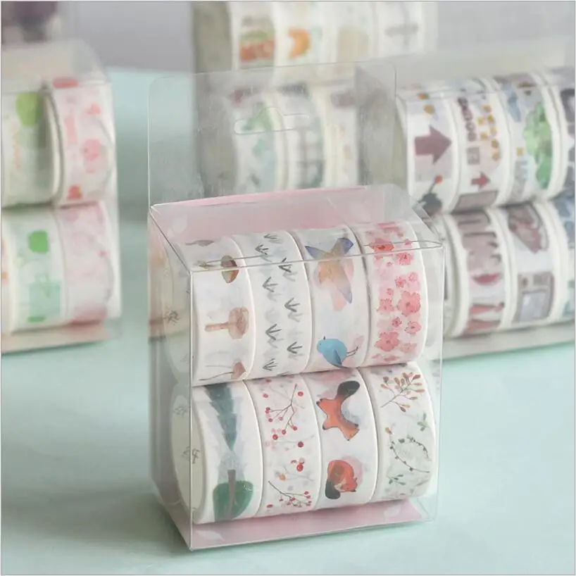 

8 pcs/set lovely cartoon Forest animal calendar/Galaxy/fruit decoration washi Tape DIY Diary scrapbooking masking tape escolar