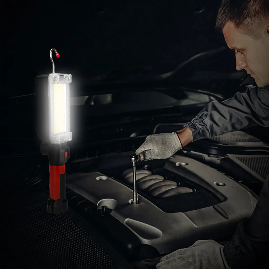 

Protable Spotlight Working Light COB LED Inspection Light Torch Magnetic Handheld Work Home Garage Car Emergency Light