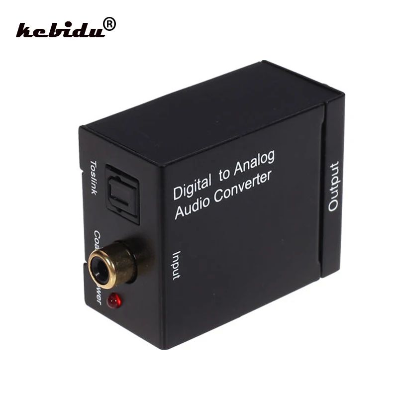 

kebidu Digital to Analog Audio Converter Adapter Optic Coaxial RCA Toslink Signal to Analog Audio Converter RCA Wholesale
