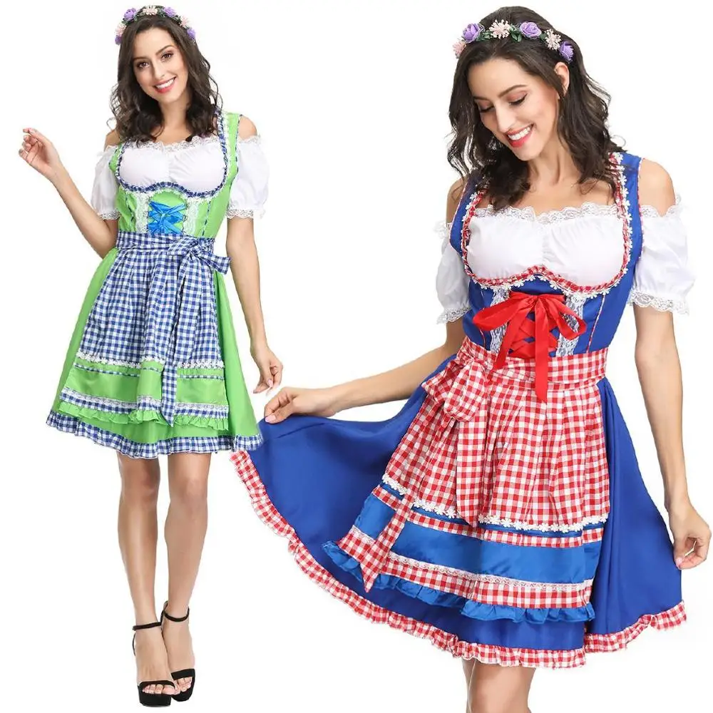 Новинка Женское Платье Dirndl немецкий карнавальный костюм на Октоберфест