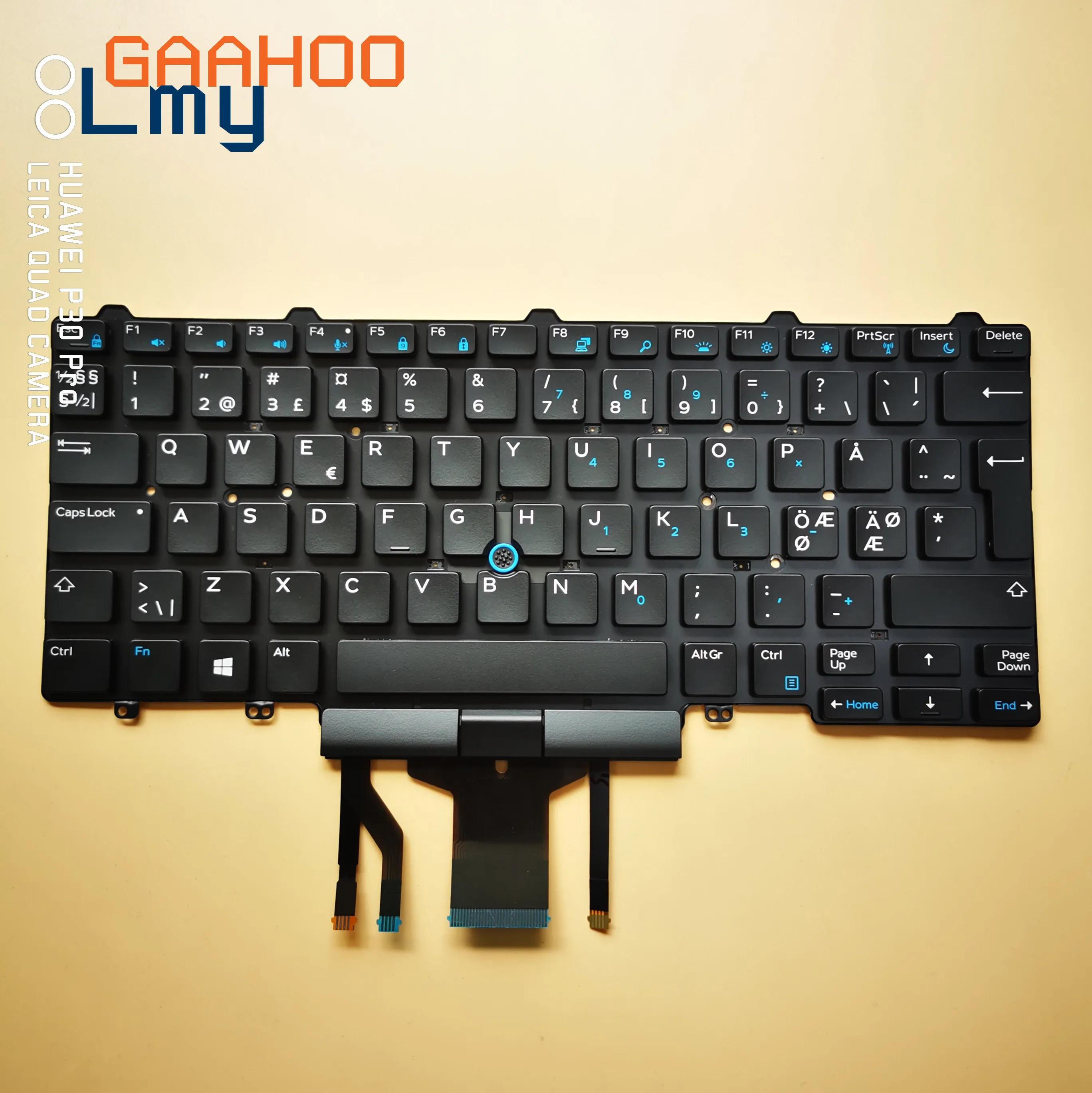 Клавиатура NORDI NORW для ноутбука Dell Latitude E5450 E7450 7470 7480 7490 5470 5480 5490 черная/w подсветка и