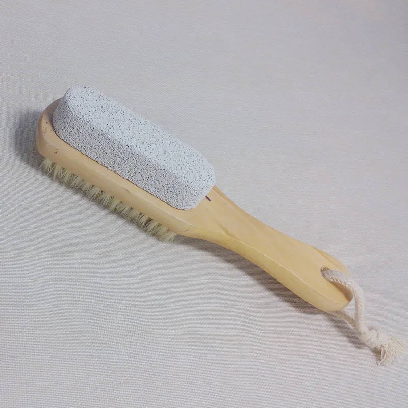 Foot care tool- Multifunction Duplex natural exfoliating foot stone grinding brush feet hanging rub foot stone anti-horny