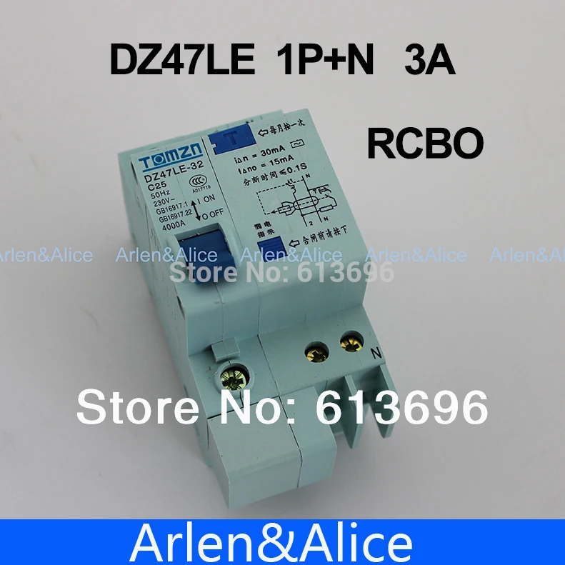 DZ47LE 1P+N 32A 230V~ 50HZ//60HZ Residual current Circuit breaker RCBO