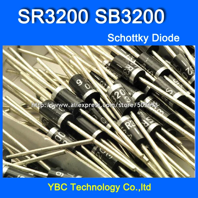 Free Shipping 250pcs/lot SR3200 SB3200 3A/200V Schottky Diode-in Diodes ...