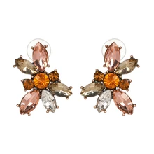 Juran 26 brincos de casamento femininos, brincos simples e coloridos com cristal, brincos de declaração étnicos, joias de casamento, acessórios, strass, brincos para mulheres