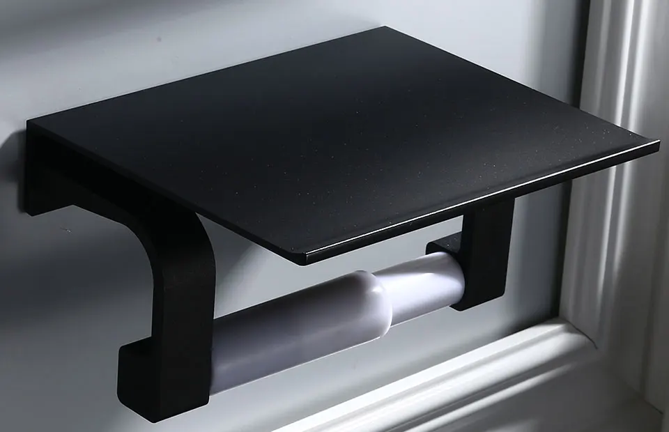 YACI Stainless steel Wall Mount Toilet Paper Holders Bathroom Accessories Mobile Phone Holder