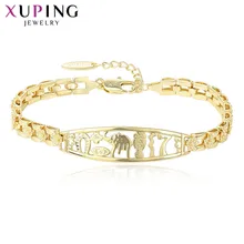 Xuping модный роскошный простой светильник из желтого золота с покрытием браслеты для женщин и девочек Ювелирные изделия Подарки S105-75445